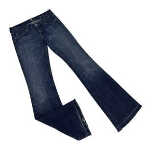 7 For All Mankind Jeans Womens Size 27 A Pocket Frayed Hem Denim Jean Pants EUC